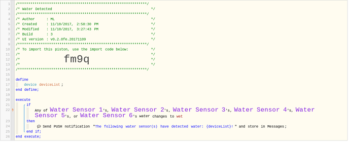 Water Sensor Piston