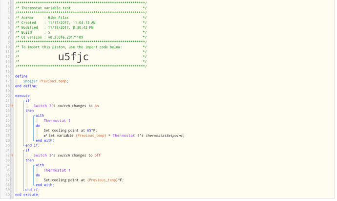 Thermostat Variable Test