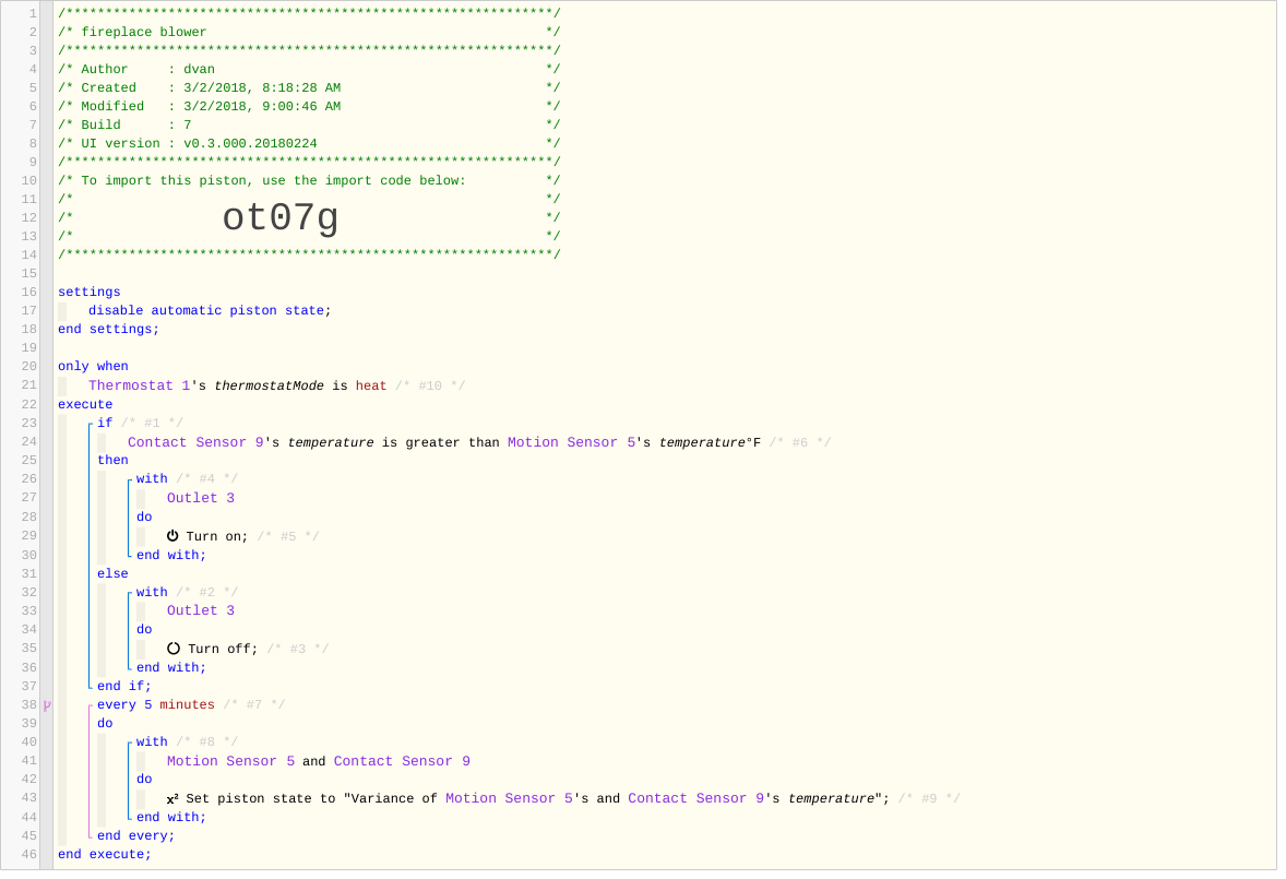Expression for if x is 5 degrees greater than y piston design