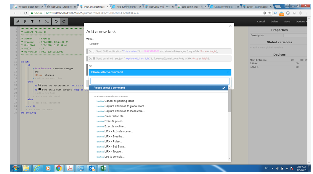 Task list command